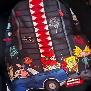 Sprayground Cartoon Character Backpack - Black and Red